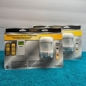2x Defiant Daylight Adjusting Indoor Digital Timer with Motion Sensor 1000015589